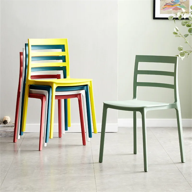 

Eco-friendly Thickened Plastic Dining Chair Multi-functional Fashion Color Shoe Changing Stool Firm Load-bearing Two Shots