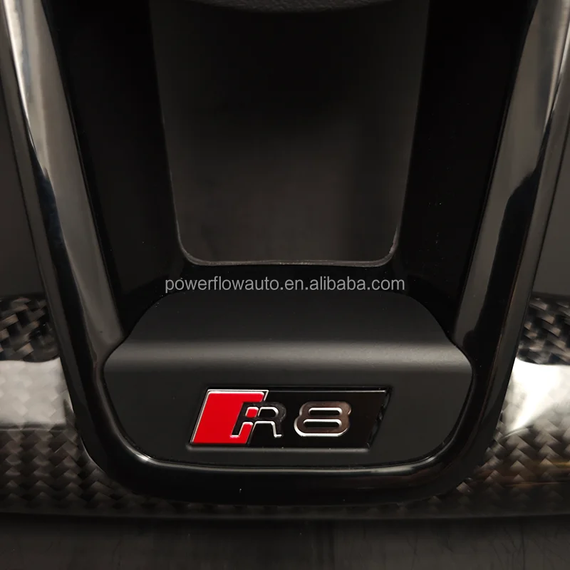 Фото Рулевое колесо из углеродного волокна в стиле R8 для Audi A3 A4 A5 A6 A7 C6 C7 C8 S3 S4 S5 S6 S7 B7 B8 B9 RS3 RS5 RS6 TT TTRS №2