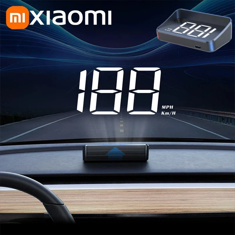 Фото Xiaomi автомобильный спидометр HUD проекционный дисплей цифровой измеритель скорости проектор на лобовом стекле транспортные средства грузовик электроника аксессуары №1