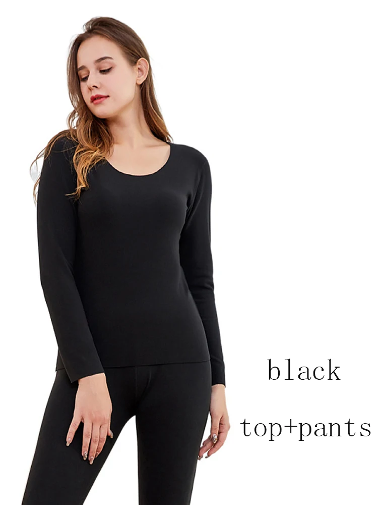 Thermal Underwear for Women Long Johns Set Fleece Lined Base Layer Long Sleeve Top Bottom Sexy Winter Thermal Shirt Undershirt