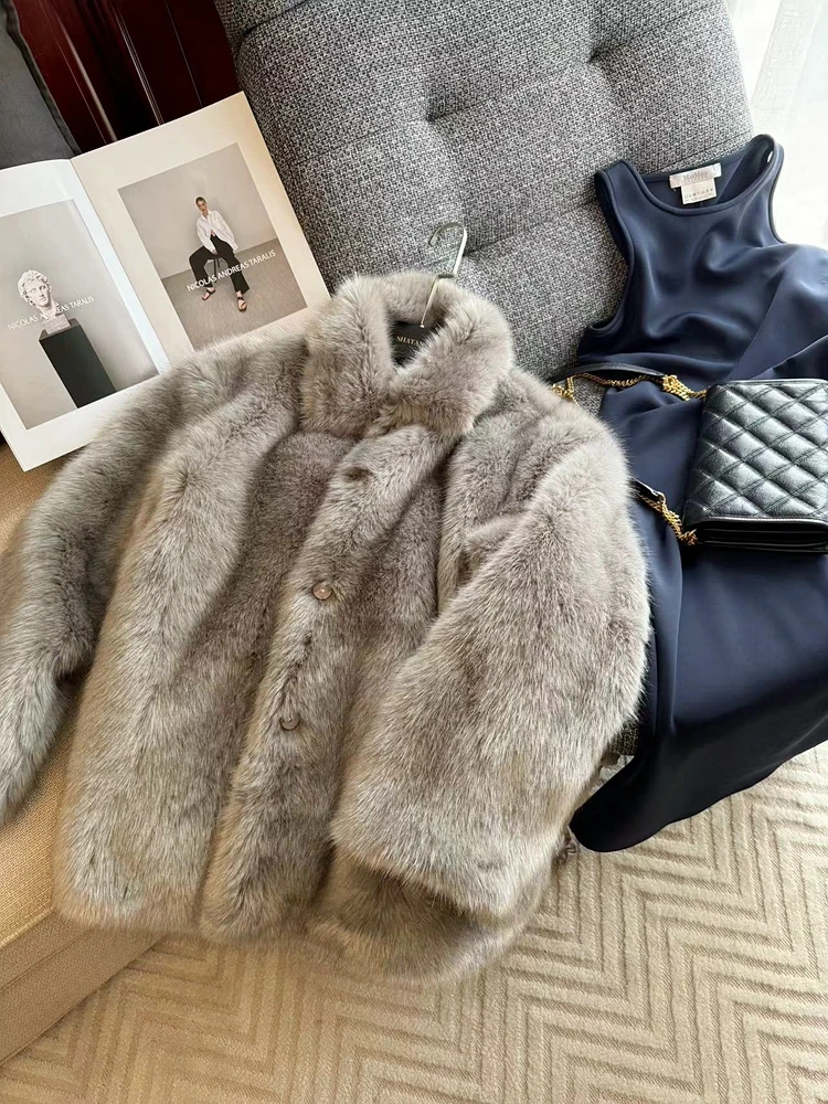 Shatanyu верхняя одежда из лисьего меха для защиты окружающей среды женская зима 2024