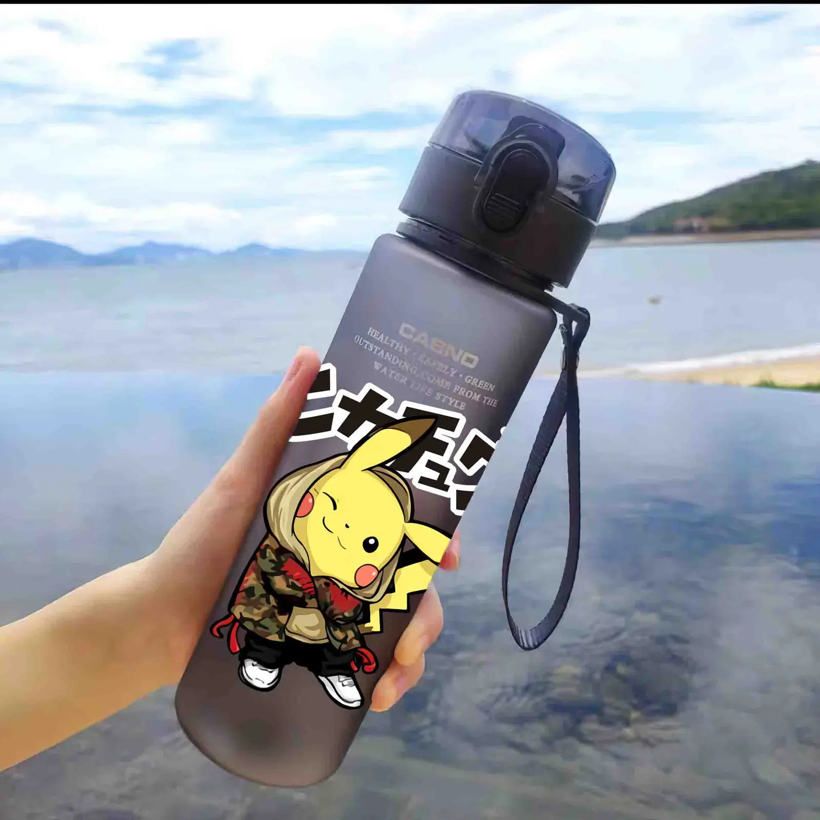 

Pokemon 560ML Water Cup Anime Portable Children's Cute Pikachu Plastic Cartoon Outdoor Sports Large Capacity Water Bottle Gifts