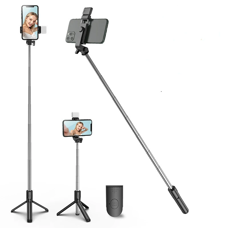 Phone Selfie Stick Telescopic Pole Swivel Tripod 360 Telescopic Pole for Smartphone Stand Monopod bluetooth selfie stick selfie enlarge