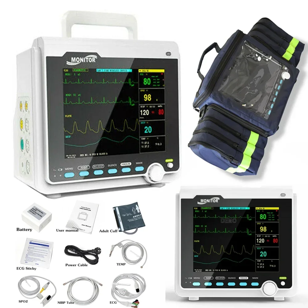 CONTEC 6-параметрический монитор пациента ECG RESP SpO2 PR NIBP Madical Machine ICU CCU Монитор жизненно