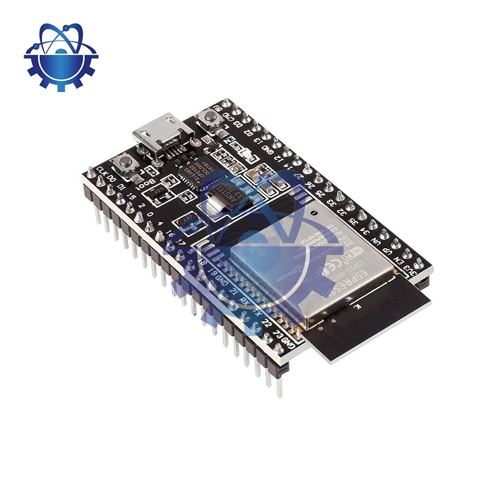 ESP32-DevKitC core board ESP32, разрабатываемая плата, ESP32-WROOM-32D с антенной, WiFi, Bluetooth, макетная плата