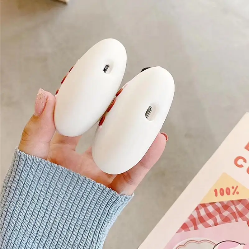 

Soft Silicone Case Earphones ForAirpods 1 2 Pro 3 Cute Smiling Baozi Blue Tooth Wireless Earphone Protective Cover Box