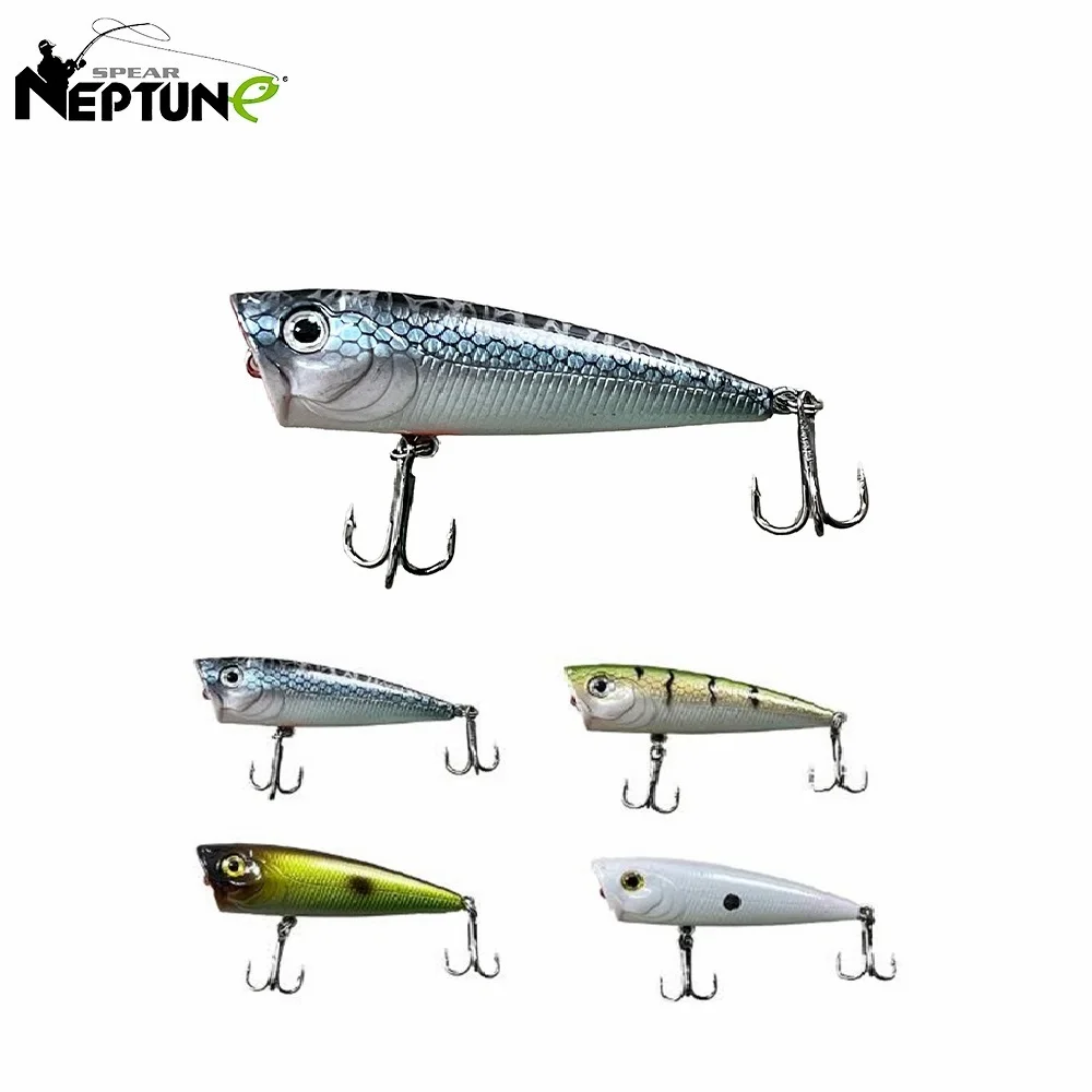 

New Fishing Lures Topwater Popper Bait 6cm 5.8g Hard Bait Trout Bass Artificial Wobblers Plastic Lure Fishing Tackle with Hooks