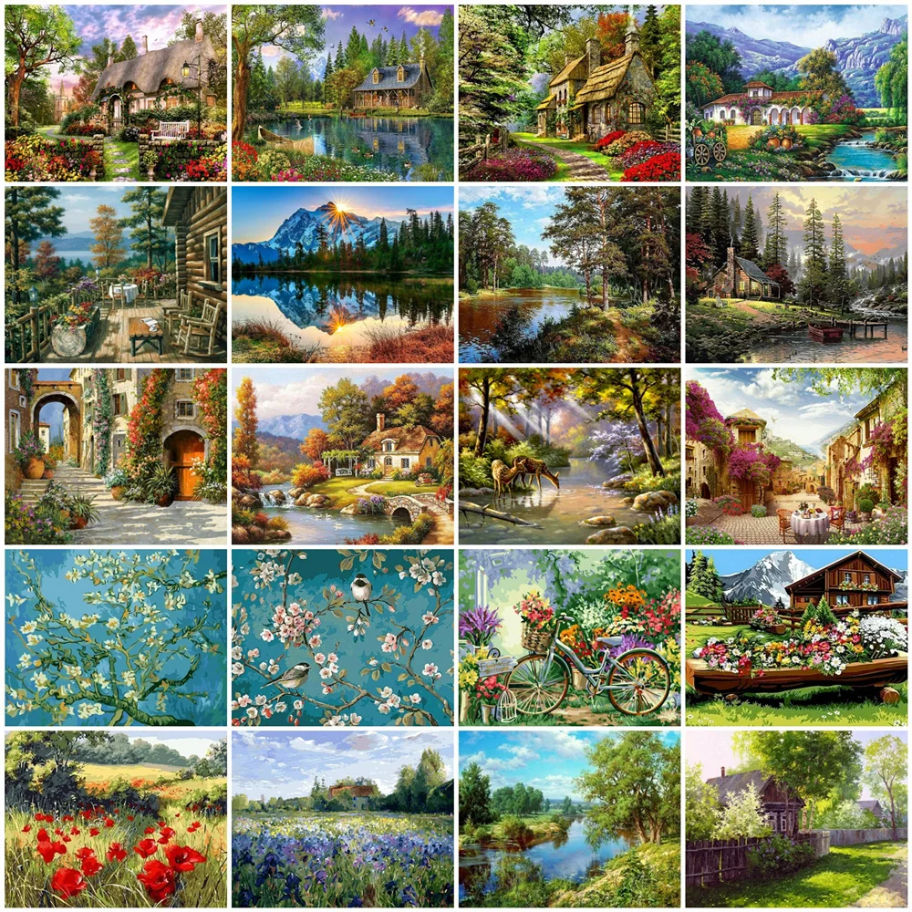 DIY Home Decoration Counted Cross Stitch 11CT 14CT 18CT DIY Chinese Cross Stitch Kits Embroidery Needlework Sets Popy Flowers