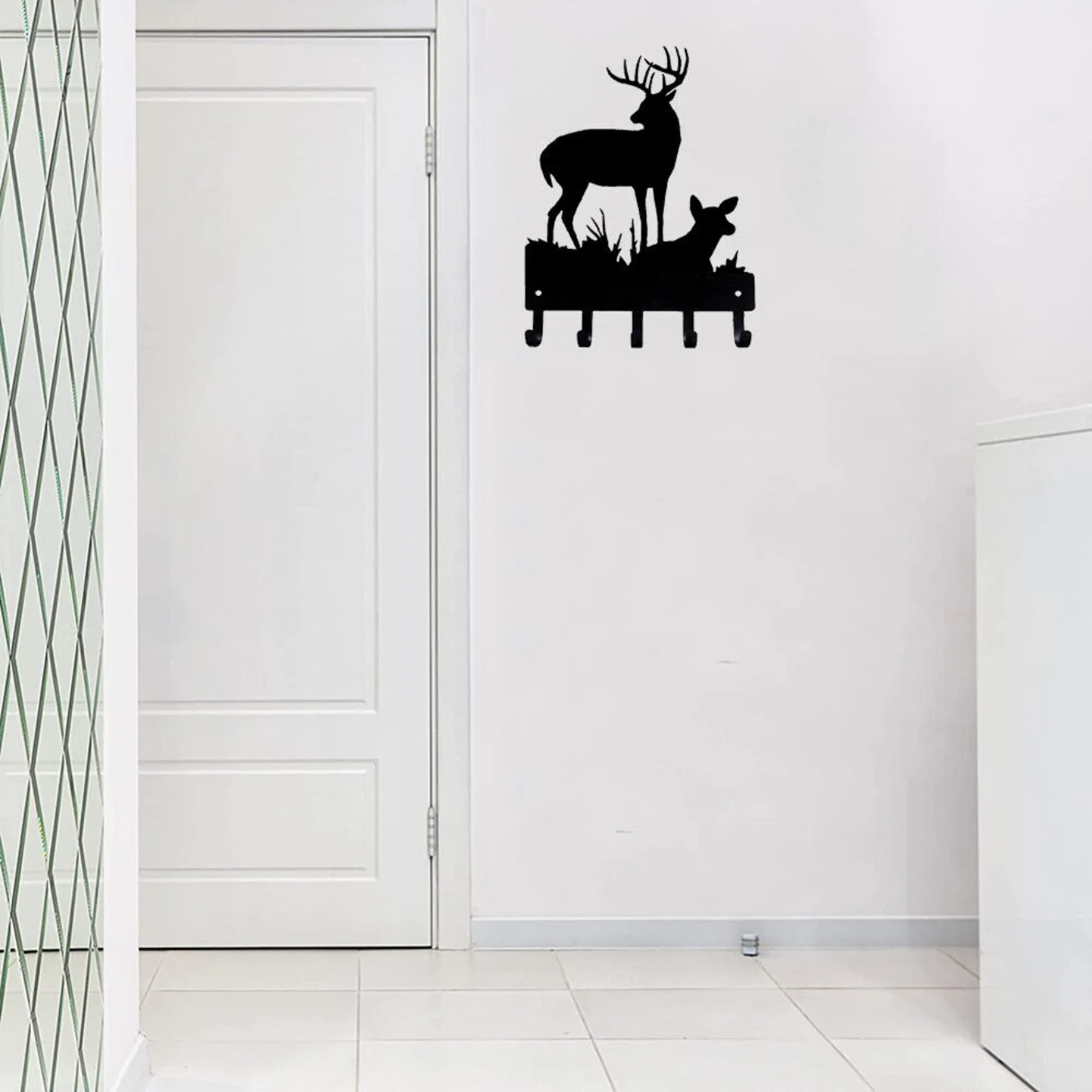 

Держатель для ключей #2 Family Deer-Новый 6-дюймовый широкий металлический настенный крючок