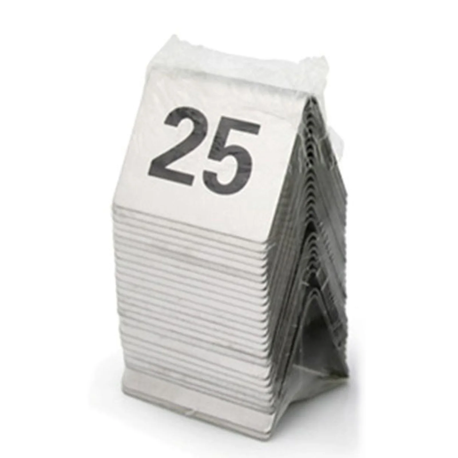 

25 Pcs Stainless Steel Number Card Easy Readings Reusable Table Numbers for Restaurant Hotel Cafe Bar