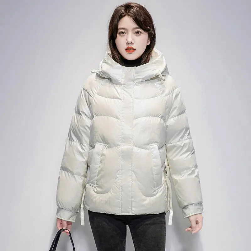 Women Winter Cotton Padded Jacket 2023 Winter New Coat Women Warm Thick Parkas Loose Gloosy Winter Jacket Women Outwear A04