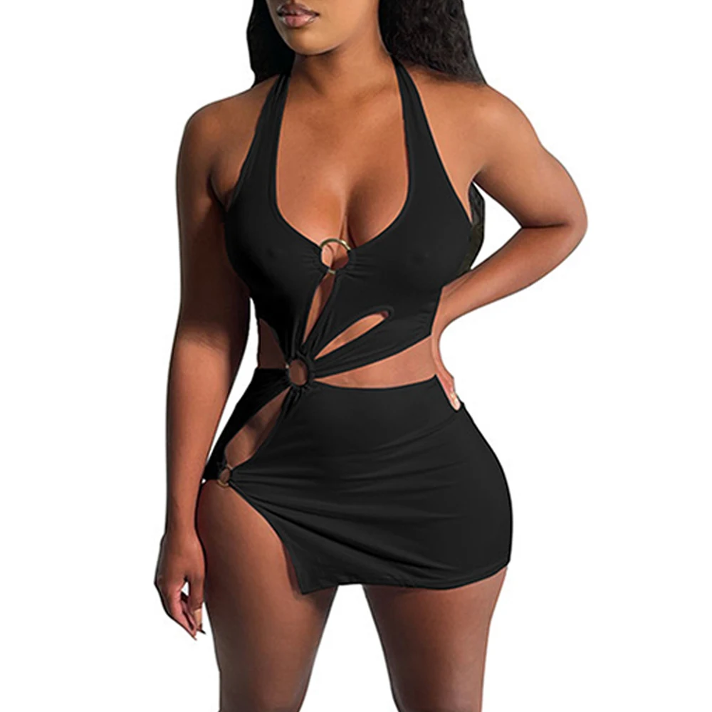 

Durable High Quality Short Dress Womens Cocktail Cut Out Dress Fitted Mini Clubwear Replacement Slim Spare Parts