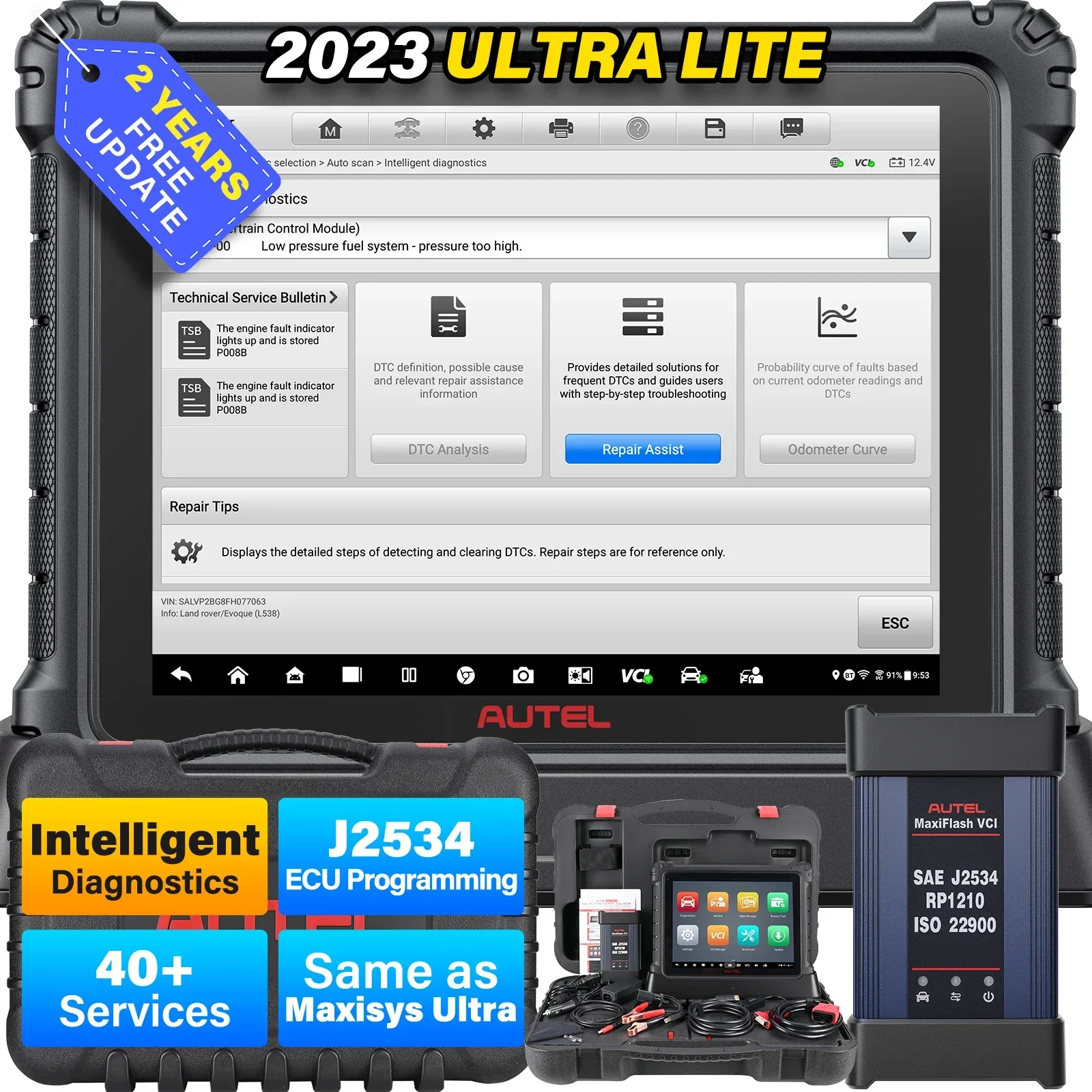 Фото Обновление сканера Autel MaxiCom Ultra Lite MS919 Elite II Pro MS909 908, как кодирование программирования MaxiSys Ultra №4