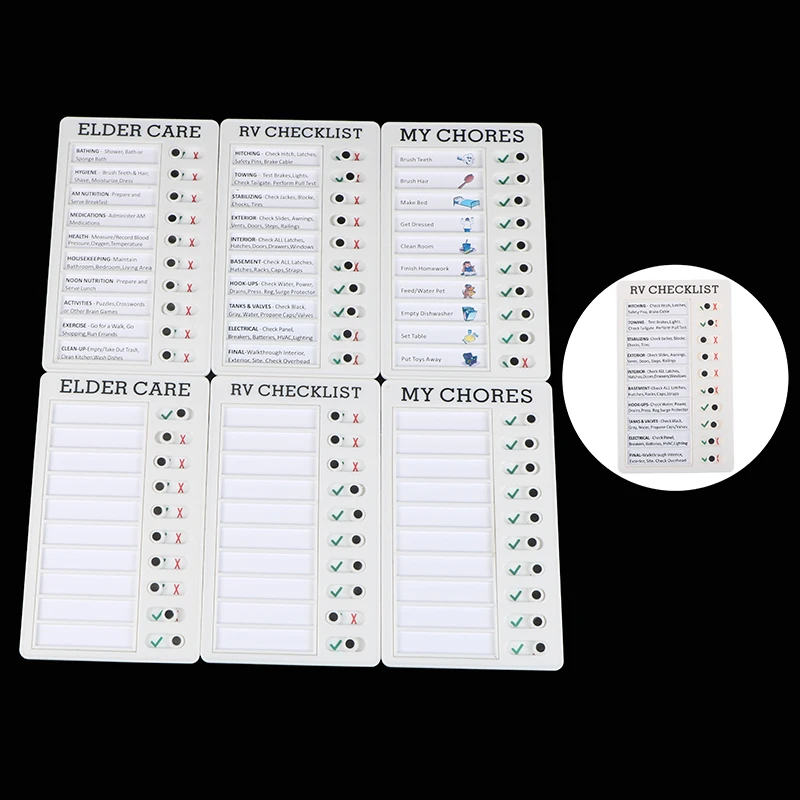 

Memo Plastic Board Chore Chart Reusable RV Checklist,My Chores ,Elder Care Checklist Daily Planner Responsibility & Behavior