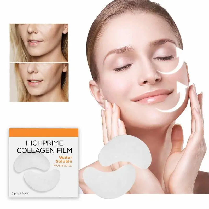 

2pcs Collagen Gel Eye Film Crystal Eyelid Patch Anti Wrinkles Moisture Under Eye Dark Circle Remover Water Soluble Eye Pad