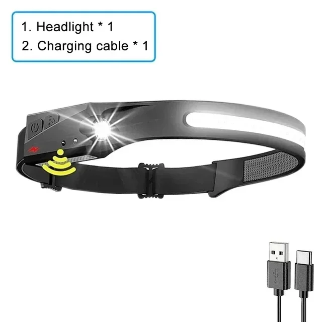 

Налобный фонарь COB 350lm