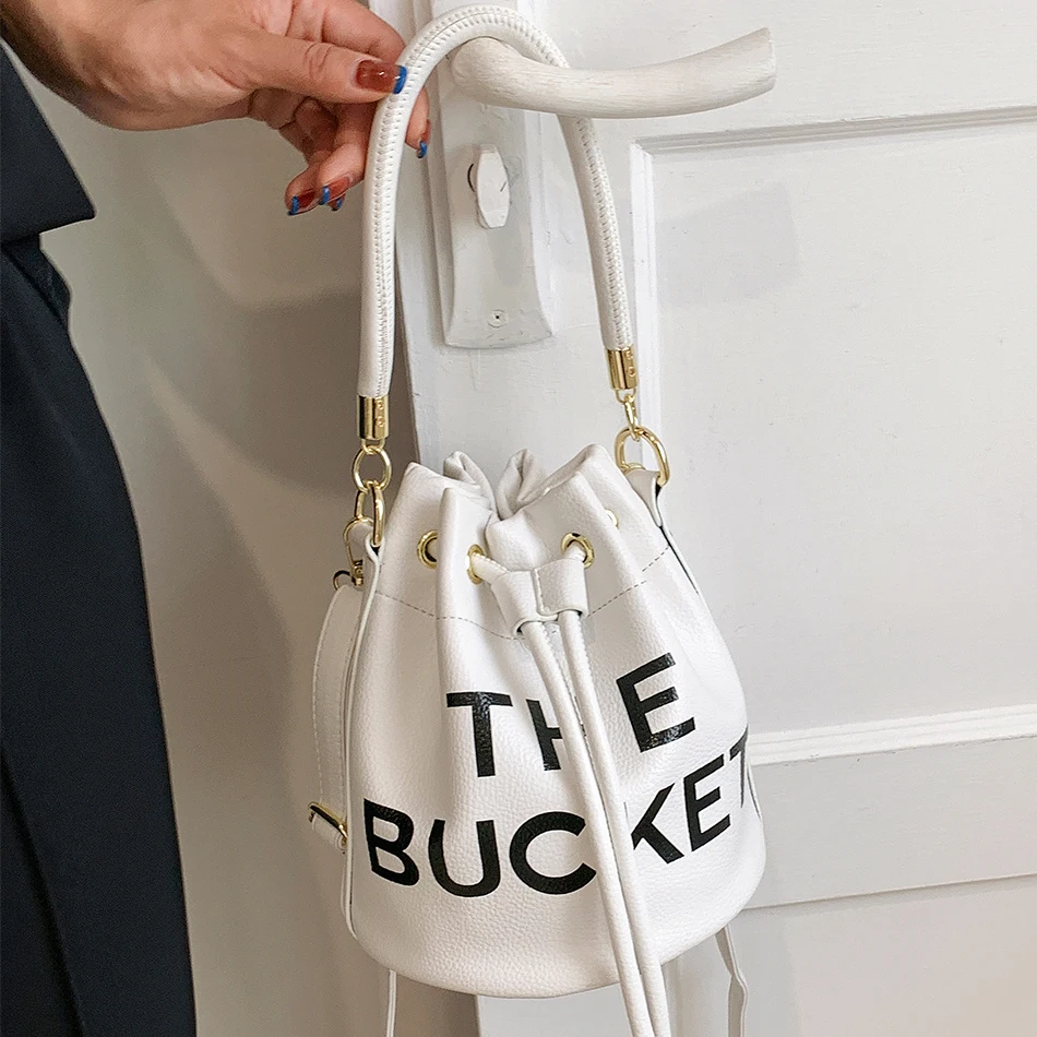 

Summer Multicolor Women's Small Bucket Bag Luxury Brand Tote PU Leather Shoulde Crossbody Bags for Women 2022 Trend Lady Handbag