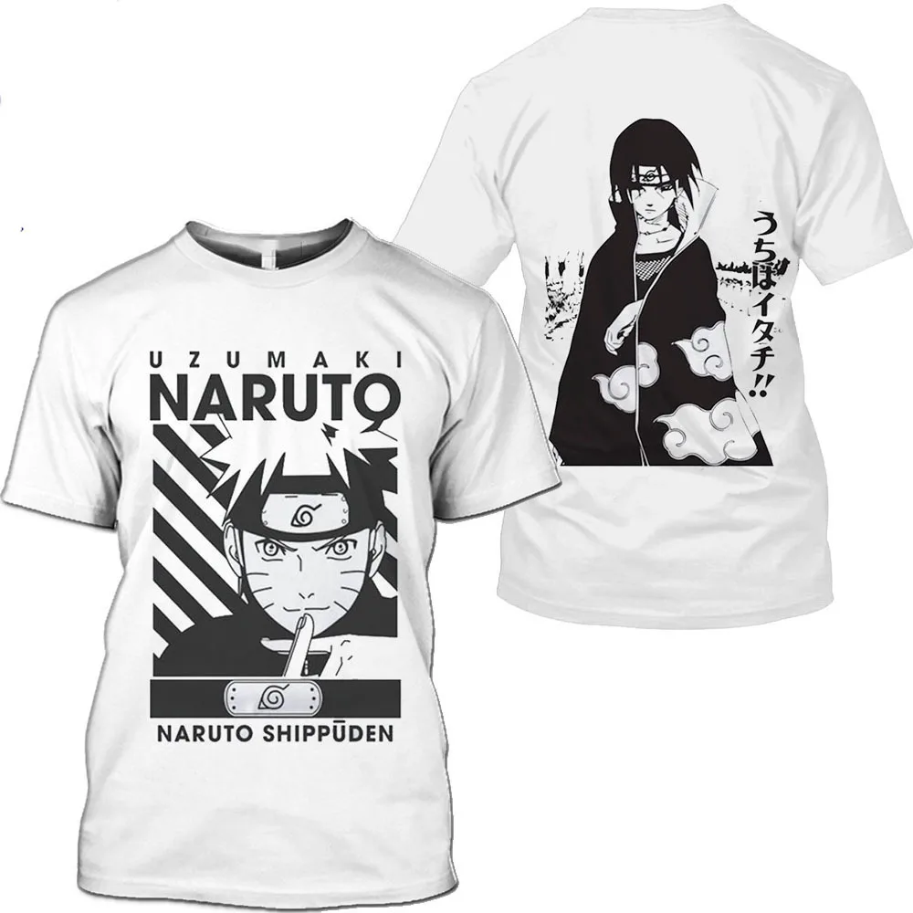 

Uchiha Sasuke Graphic T-shirt Anime Boys Costume 3D Men's T-shirt Anime Harajuku Tops Round Neck Shirt Plus Size Streetwear