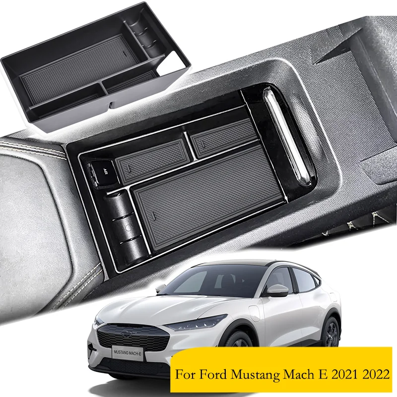 

Car Armrest Storage Box Tray For Ford Mustang Mach E 2021 2022 2023 Accessories Mustang Mach E Center Conosle Organizer Tray
