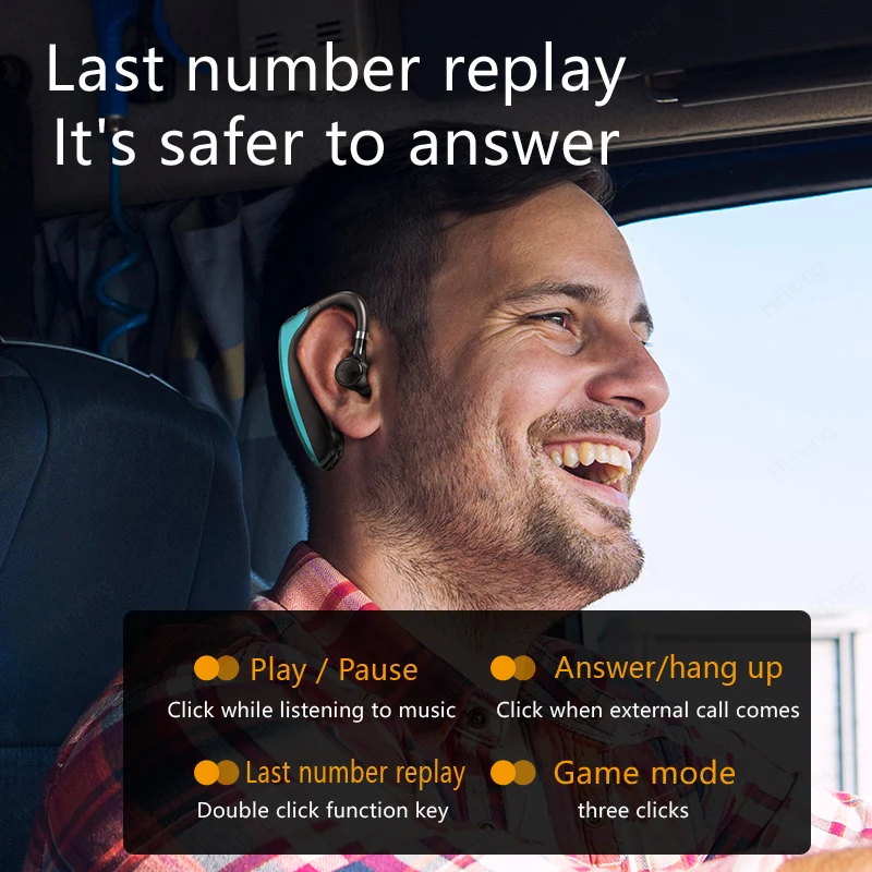 Беспроводные Bluetooth-наушники с микрофоном ENC шумоподавлением громкая связь