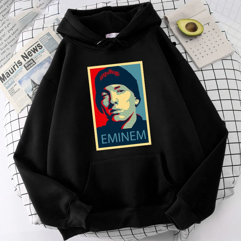 

Хлопковые толстовки Eminem, Мужская модная куртка с капюшоном, толстовка рэппера, уличный спортивный костюм в стиле хип-хоп, толстовки большог...