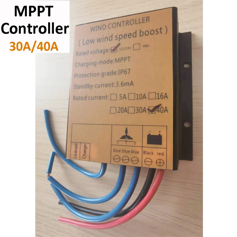 Контроллер FLTXNY MPPT для ветряной турбины 30 А 40 12 В 24 автоматический регулятор