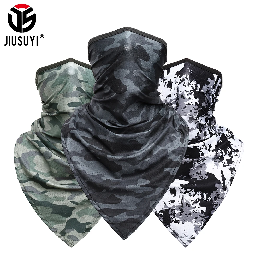 

Sport Camouflage Print Bandana Bicycle Cycling Snowboard Running Face Mask Ice Silk Headscarf Men's Neck Tube Gaiter Scarf Men