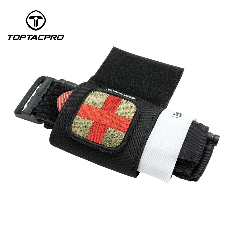 TOPTACPRO Охотничья эластичная сумка-держатель TOURNIQUET на липучке легкая аптечка 8529
