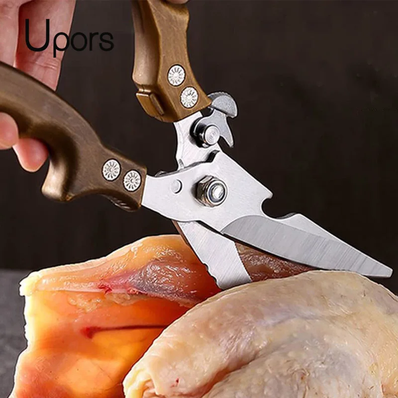 

Professional Chicken Bone Scissors Upgraded Poultry Shears Cutter Stainless Steel Turkey Meat Fish Vegetables Kitchen Scissors