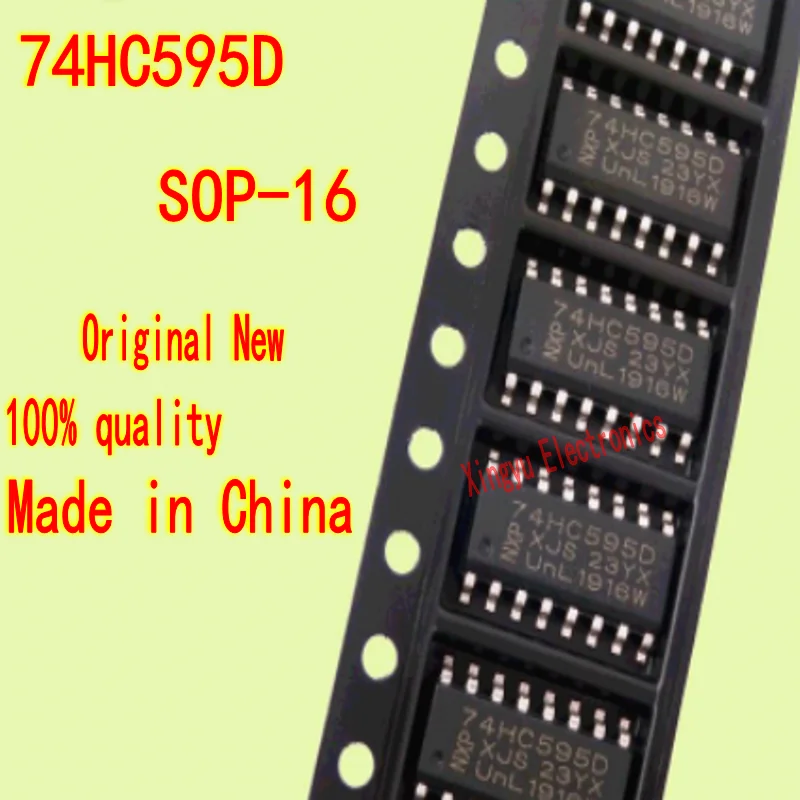 

10-100PCS 74HC595D SOP-16 SMD 8-bit latch shift register chip ICSOP8 new spot