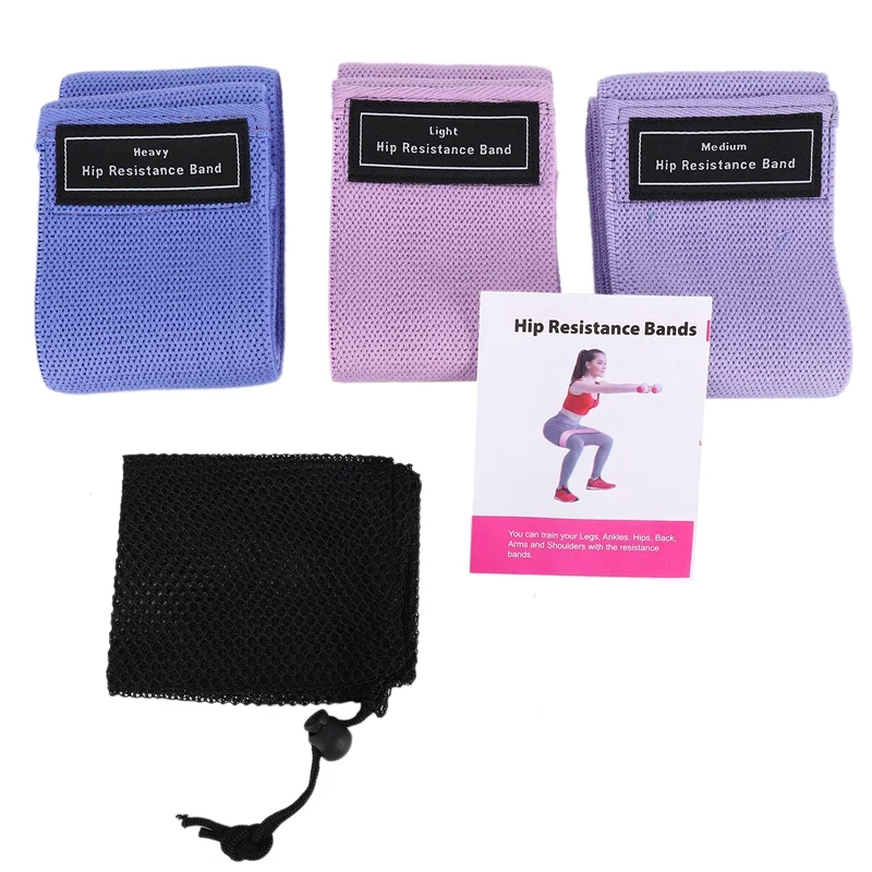 

Fitness Resistance Bands Workout Fabric Loop Butt Exercise Bands For Hip Legs Thigh Glutes Non-Slip Deep Squat Bands