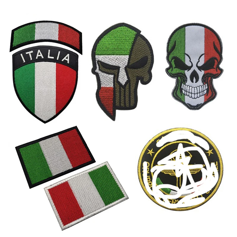 

Итальянский флаг, Череп, Молон, нашивка для морального духа, военная итальянская искусственная тактическая эмблема, крючок и петля для рюкзака