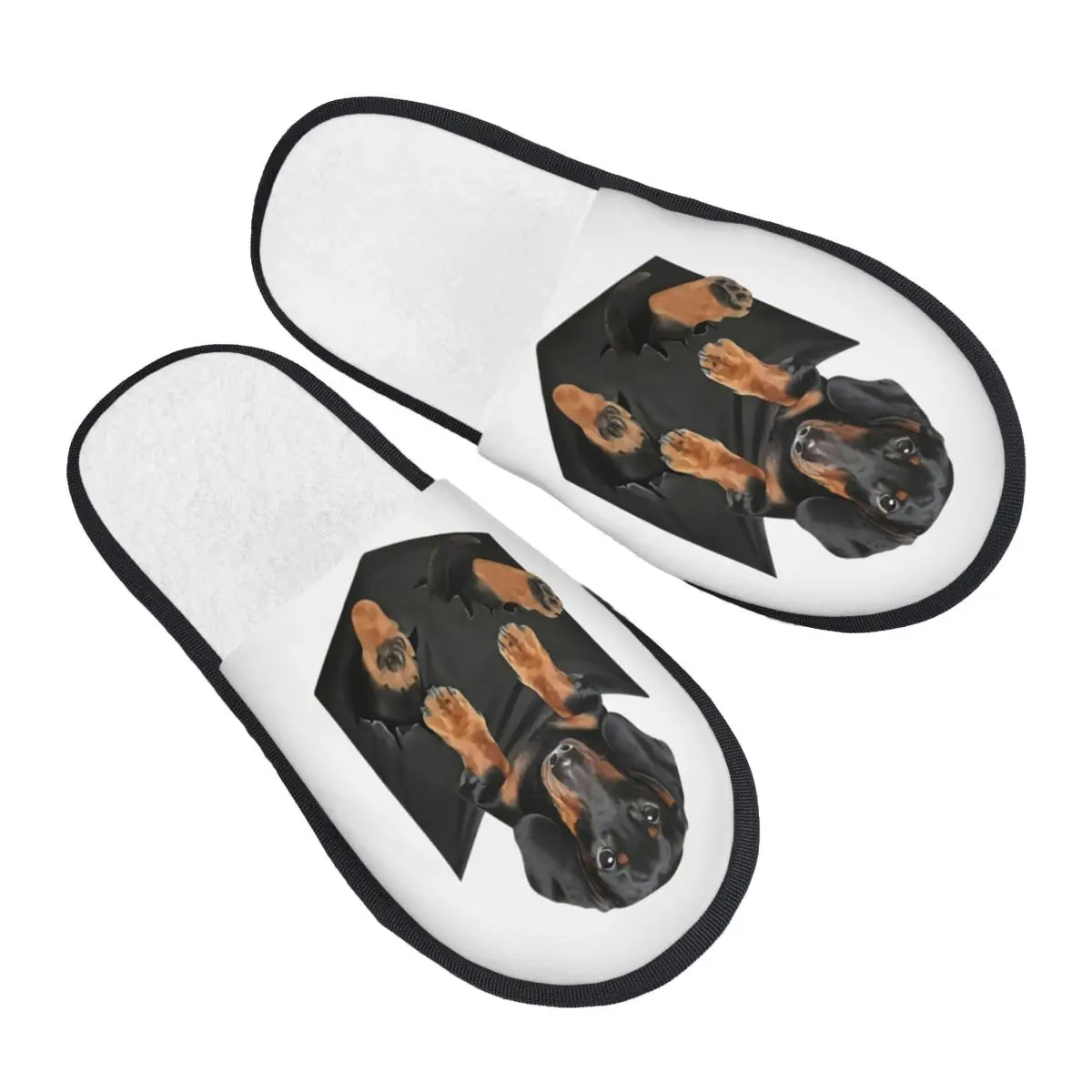 Удобные тапочки из пены с эффектом памяти забавной таксой на заказ женские