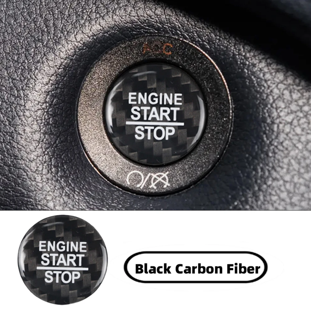 

Наклейка из настоящего углеродного волокна, кнопка переключения двигателя, накладка для Dodge, автоаксессуар Challenger SRT, зарядное устройство Durango