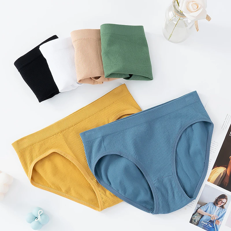 

Новые хлопковые женские трусы, сексуальные трусы со средней посадкой, нижнее белье для женщин, удобное нижнее белье, Однотонные трусы, нижне...