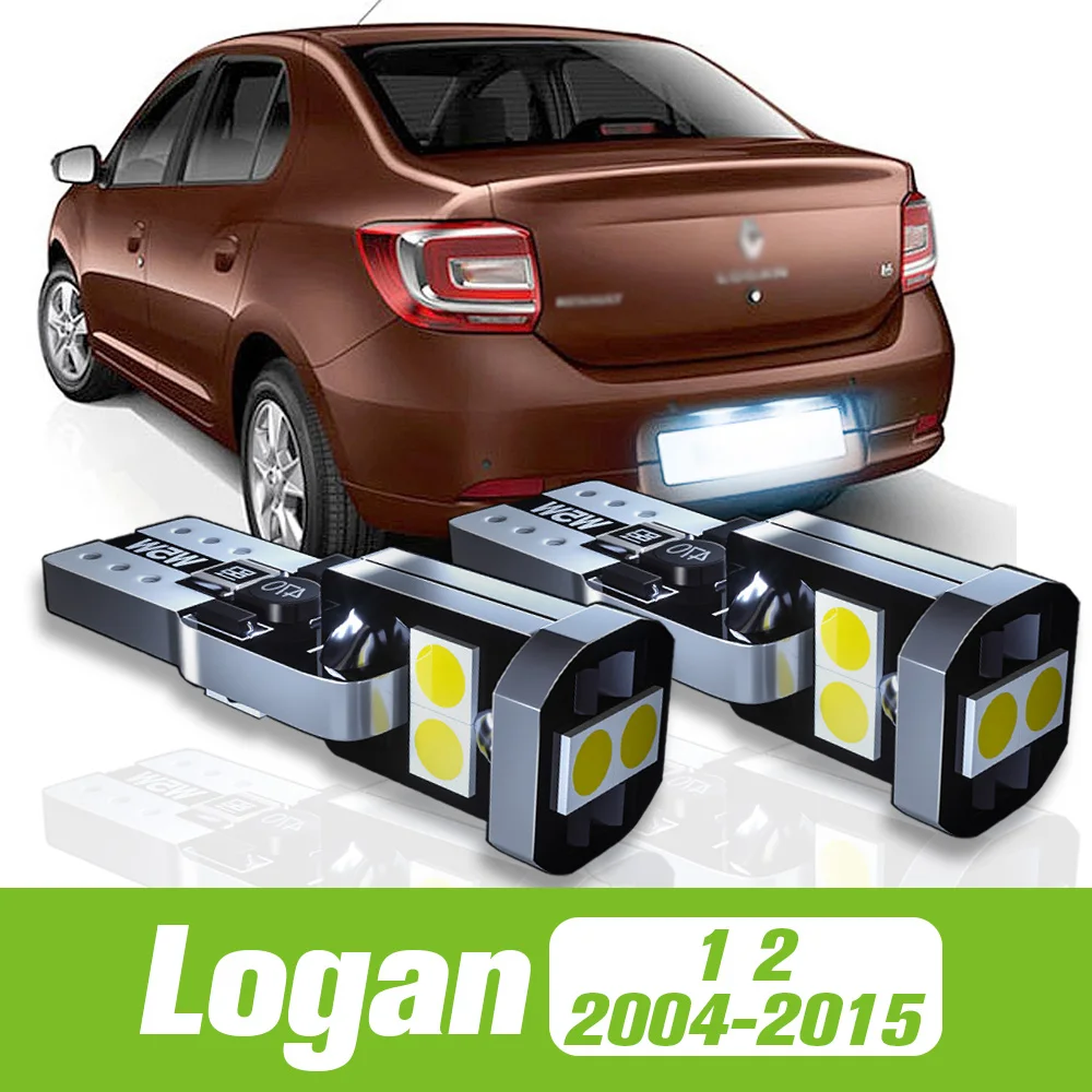 

2pcs For Renault Logan 1 2 2004-2015 LED License Plate Light 2005 2006 2007 2008 2009 2010 2011 2012 2013 2014 Accessories