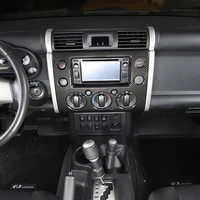 1 pcs car radio dashboard stereo panel abs carbon fiber pattern car styling for toyota fj cruiser 2007 2021 interior accessories