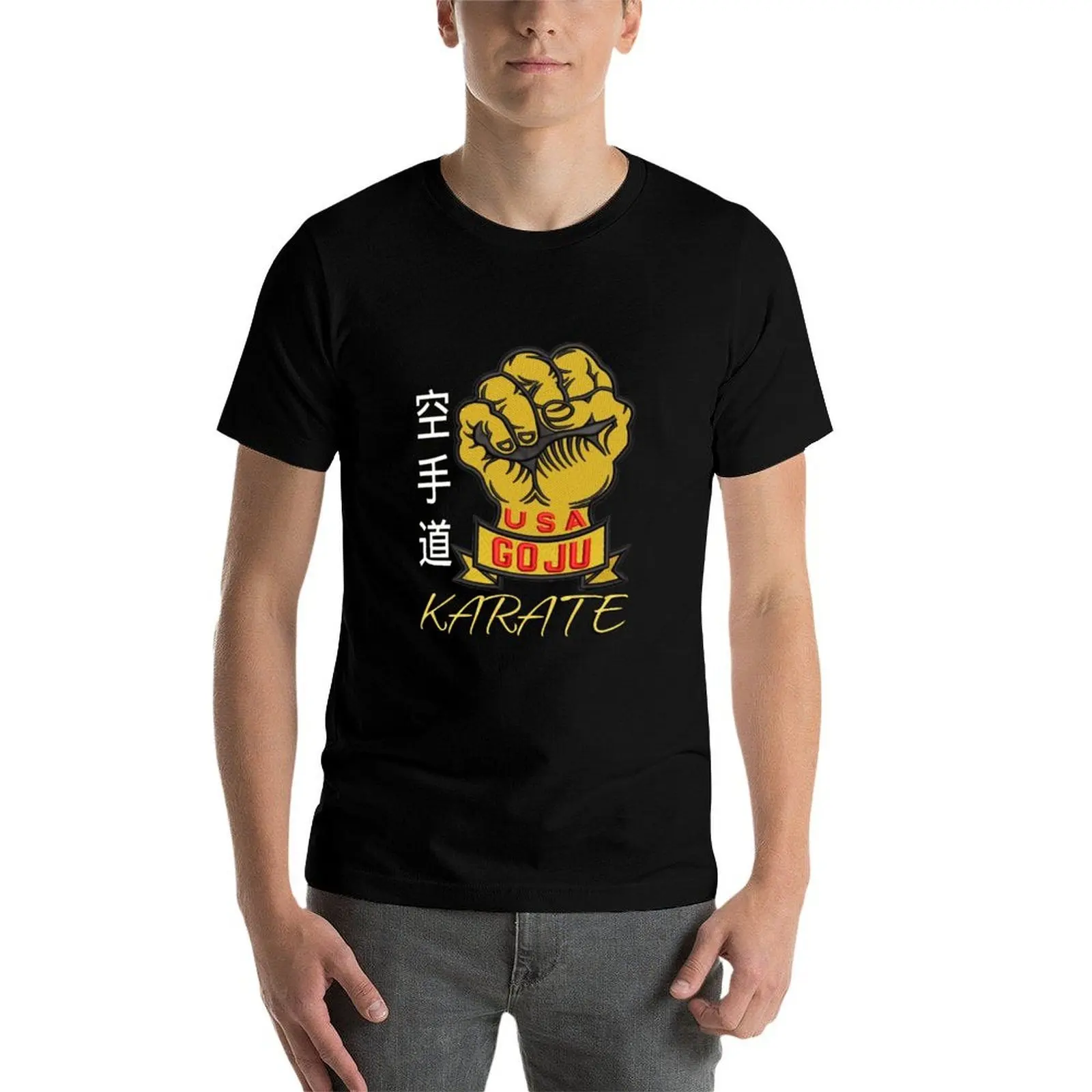 Фото Футболка KARATE GOJU-RYU (GOLDEN FIST USA) 1, хлопковые футболки, высококачественная футболка для мужчин, мужские футболки, хлопковая футболка №3