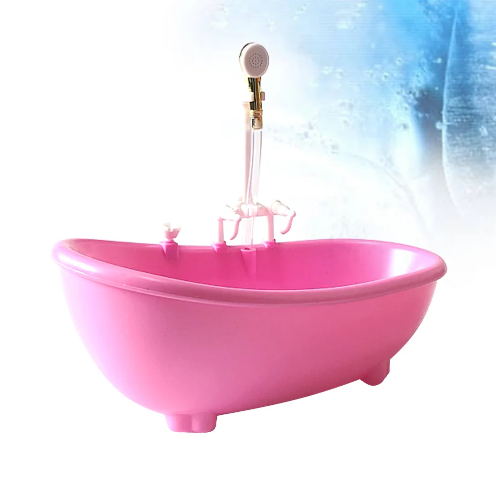 

Bathtub Dollshower Bath Electric Toy Set Minibathroom Tub Pool Furniture Toys Baby Miniature Accessories Spraying Swimming Water
