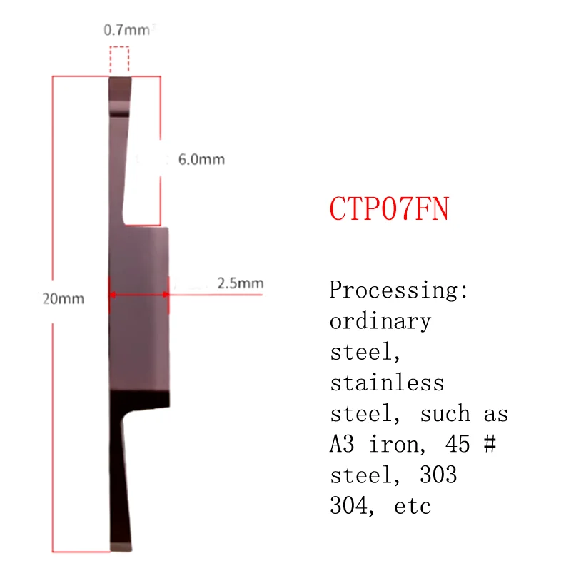 

Набор вставок для резки канавок CTP 10FN и CTPA 15FR