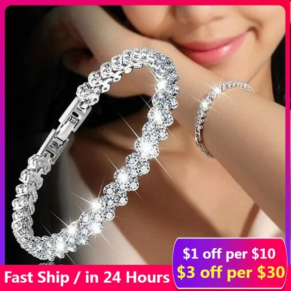 

Slim Patch Magnetic Slimming Women's Crystal Diamond BraceletSlimming Patch Lose Weight Health Jewelry Magnets Of Lazy Paste