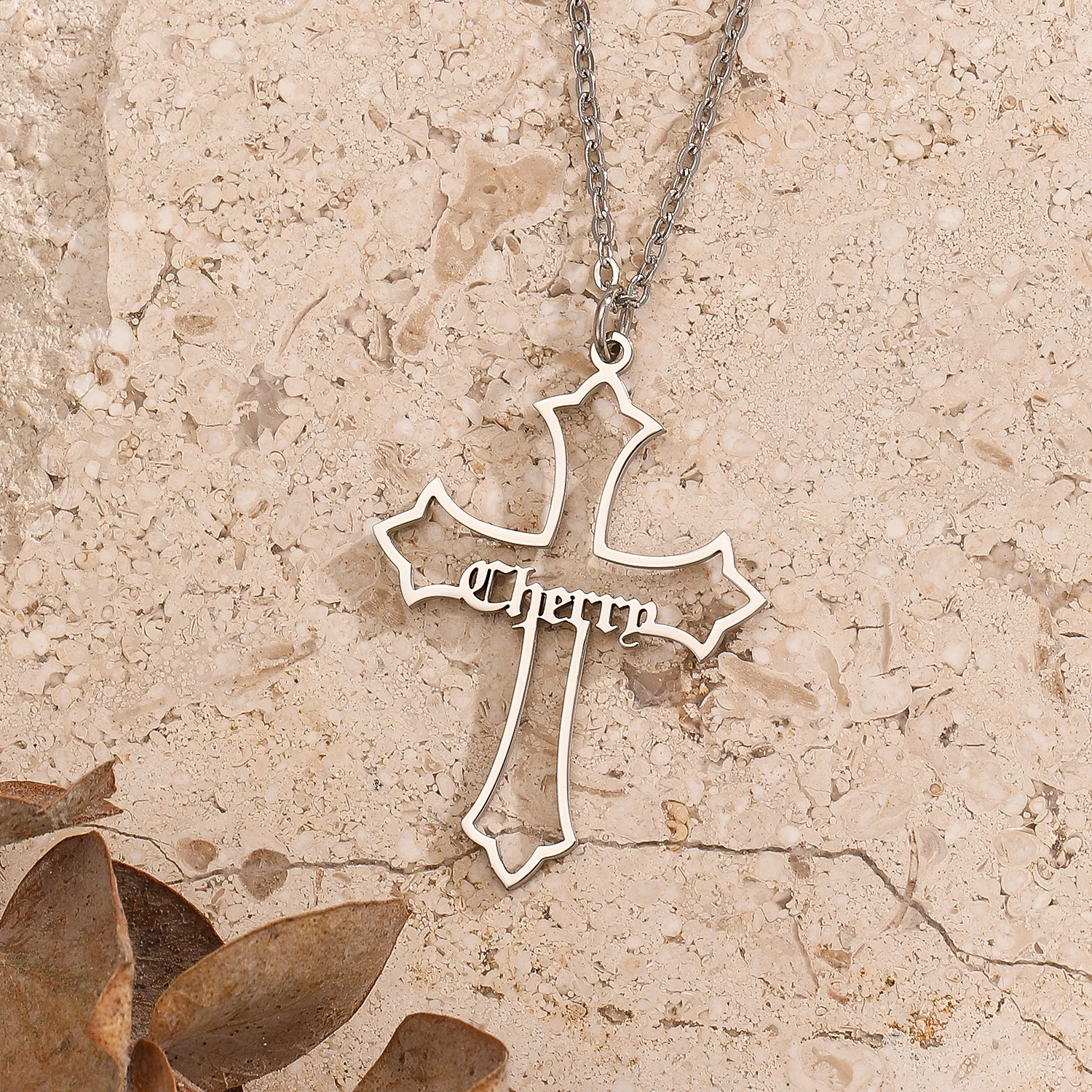 QIAMNI ожерелье с крестом Иисуса на заказ из нержавеющей стали индивидуальный