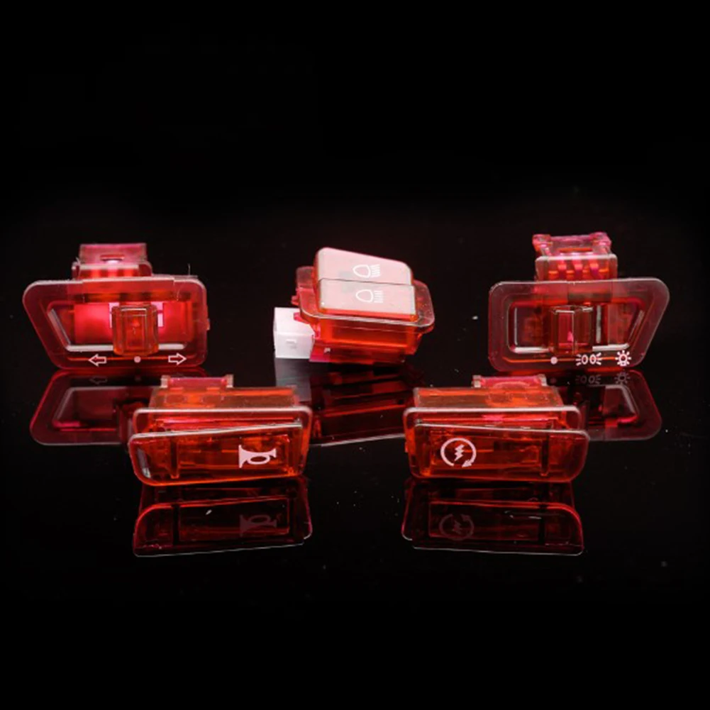 

5 Pcs Motorcycle Switch Accessories Color Headlight Turn Switch Three-line Far And Near Dimming Horn Zhongsha Start Switch