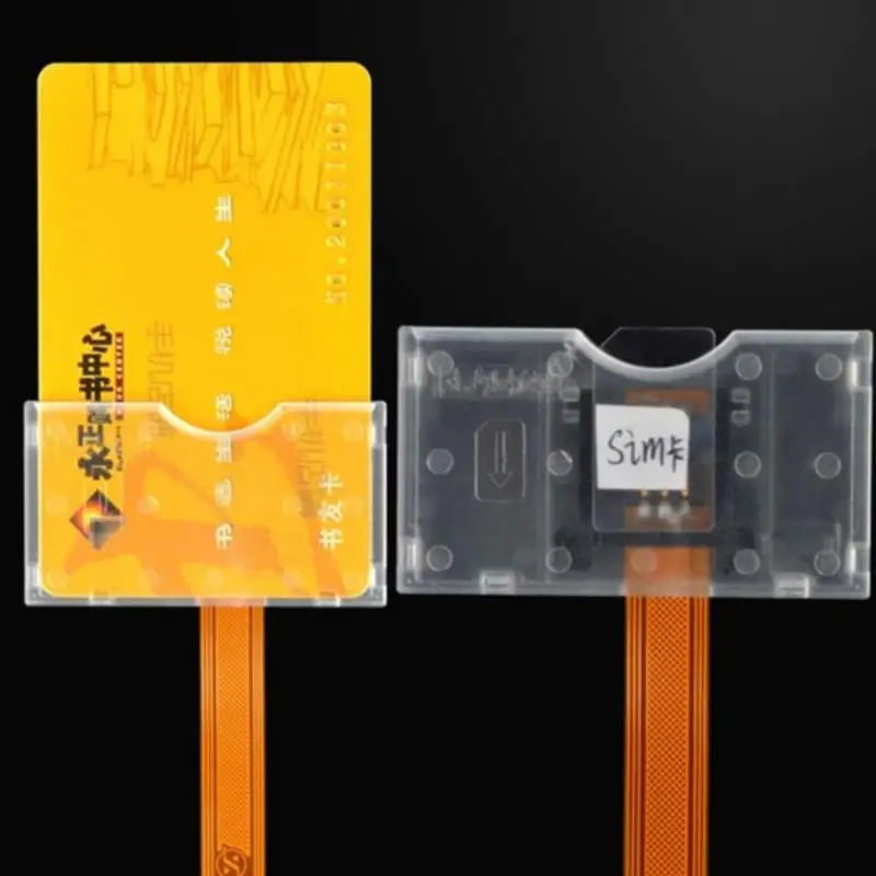 

Sim Card Turn to Big Card Slot Converter Adapter Transparent Card Open Device Universal for Mobile Phones Sim Cards