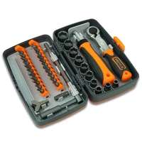 38 in 1 tool box professional screwdriver bit set multi repair tools mechanic socket wrench ratchets combo kit hand tool