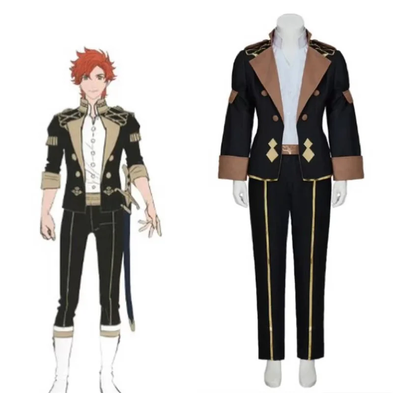 

Game Fire Emblem Three Houses Sylvain Cosplay Costume Men Uniform Top Pants Suit Halloween Party Outfit