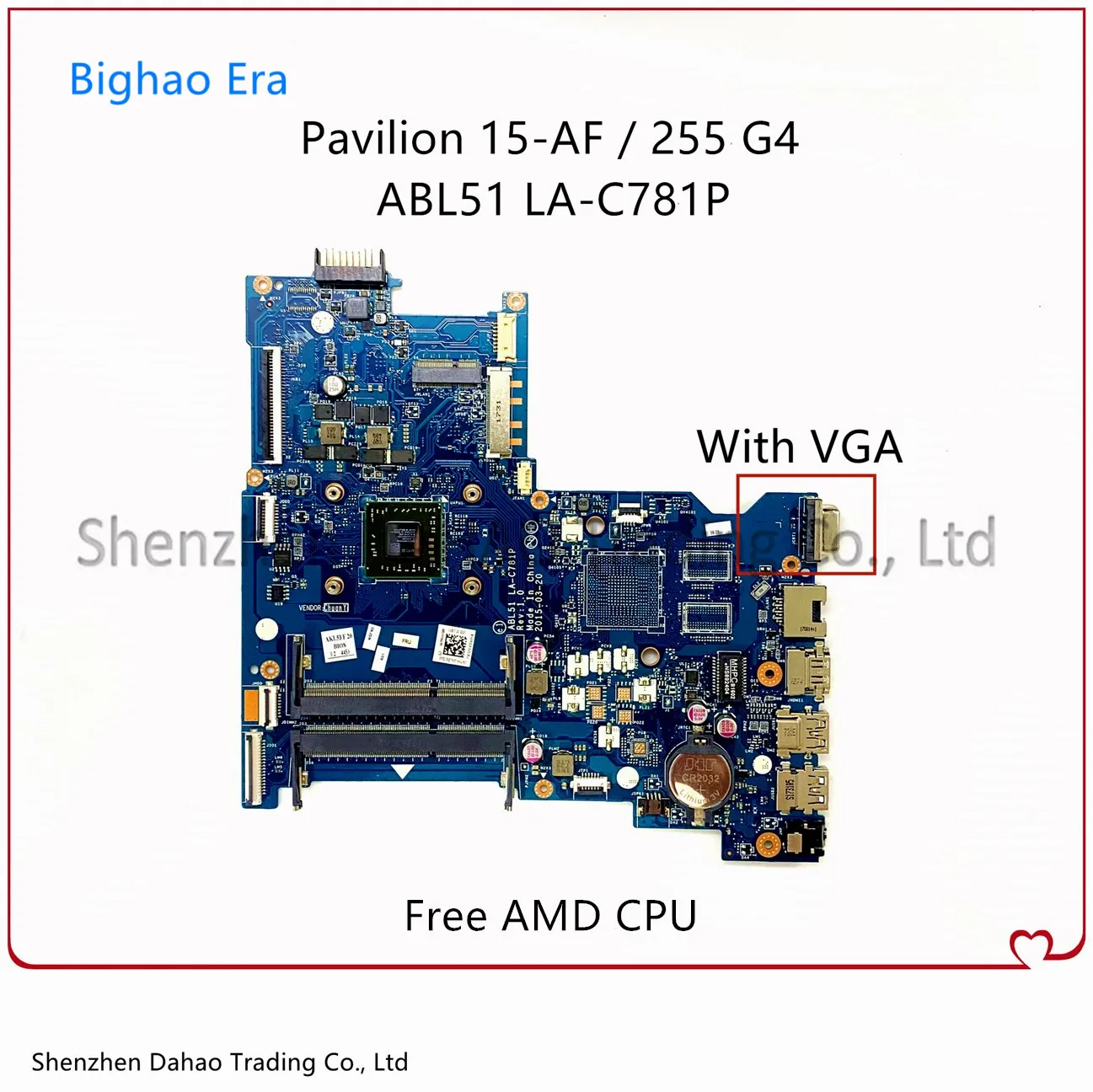 

Материнская плата для ноутбука HP Pavilion 15-AF 818073 G4, 601-814610, 814612-001, 601-255, ABL51, системная плата с процессором AMD, тест 100%