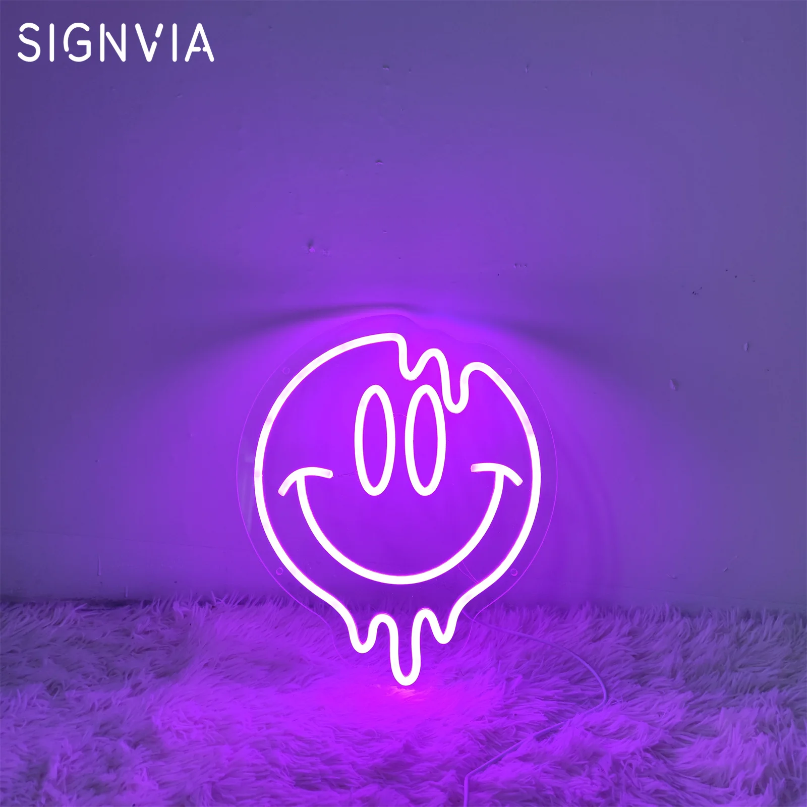 

Sweaty Smiley Face Neon Sign Cartoon Anime Neon Light Sign for Room Bedroom Decor Kawaii Christmas Halloween Festival Decoration