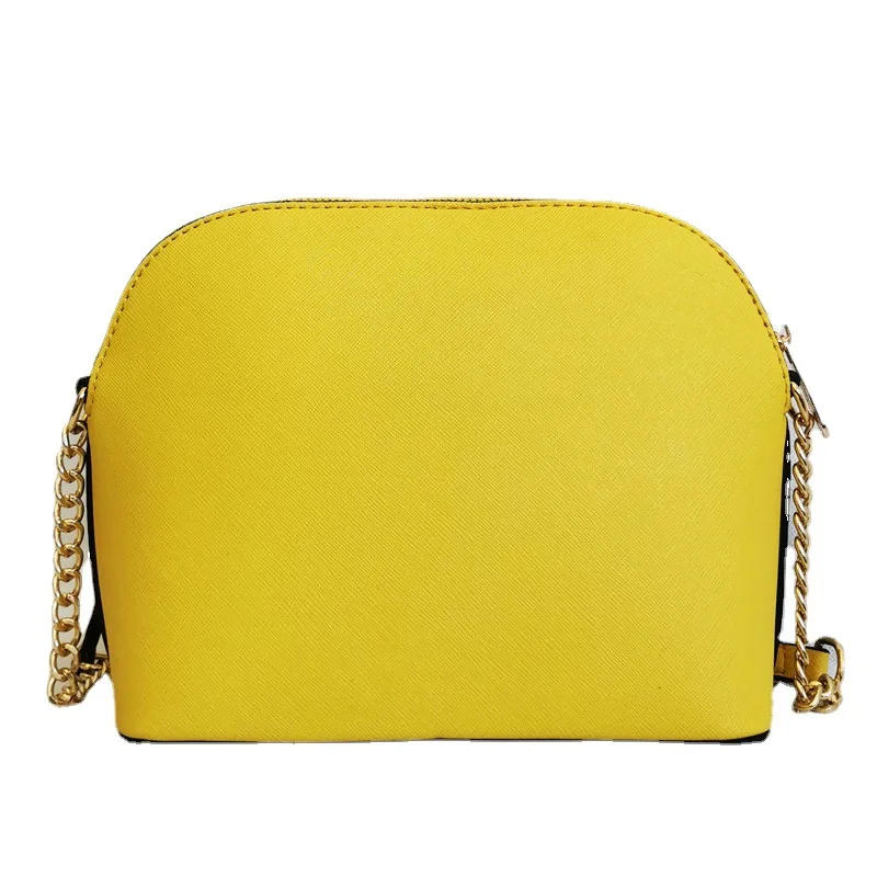 Fashion women's bag cross grain leather bag 2023 new small shell bag single shoulder crossbody chain bag ladies handbags