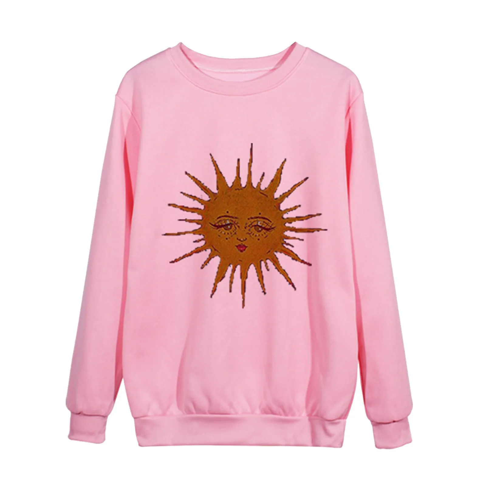 

Dog Hoodie Women Women's Autumn And Winter Sun Print Round Collar Long Sleeve Sweater No Hoodie Jackets for Women